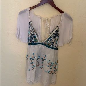 Free People embroidered blouse